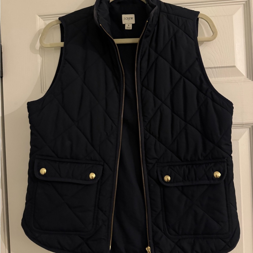 J.Crew Navy Quilted Vest